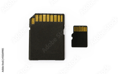 Photo: Micro SD card and SD adapter Micro SD card and SD adapter