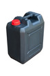 Black jerrycan isolated on white background
