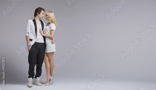 Photo: Beloved couple presenting their feelings Beloved couple presenting their feelings