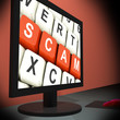 Scam On Monitor Showing Schemes
