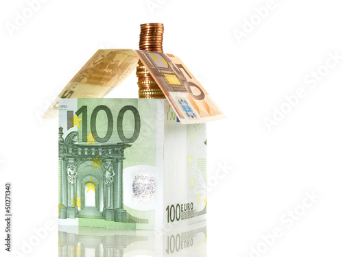 Photo: Haus aus Geldscheinen Haus aus Geldscheinen