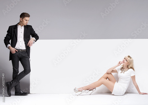 Photo: Handsome man looking at his beautiful woman Handsome man looking at his beautiful woman
