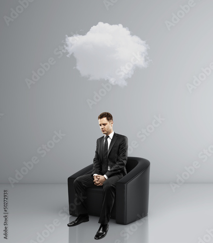 Photo: man and cloud man and cloud