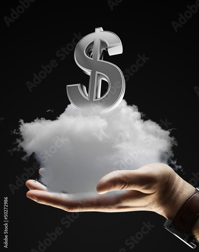 Photo: cloud and dollar cloud and dollar