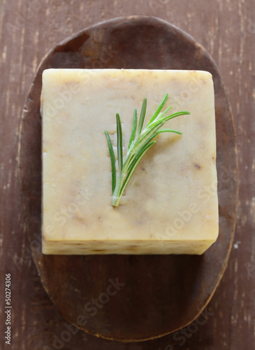 Photo: Rosemary on a bar of soap Rosemary on a bar of soap