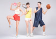 Teenagers practicing some sports during spring