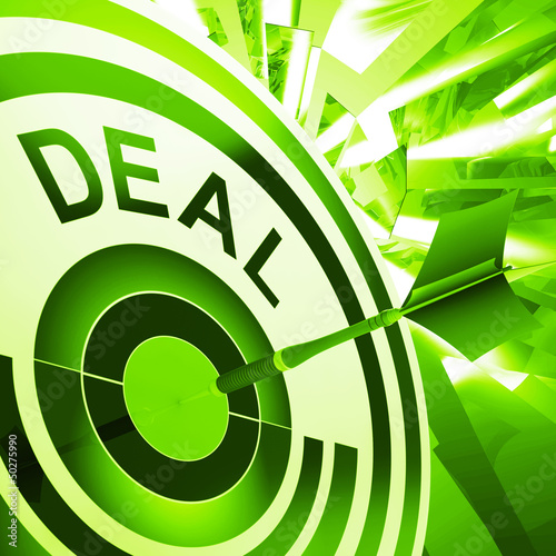 Illustration: Deal Means Bargain Or Partnership Agreement Deal Means Bargain Or Partnership Agreement