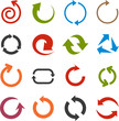 Flat arrow icons.