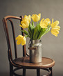 Stillleben mit gelben Tulpen