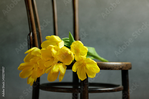 Photo: Stillleben mit gelben Tulpen Stillleben mit gelben Tulpen