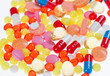 Pills, tablets and drugs, medical background