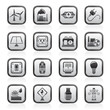 electricity, power and energy icons - vector icon set
