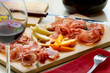 Board with snacks