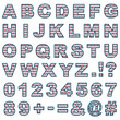stitched harlequin alphabet
