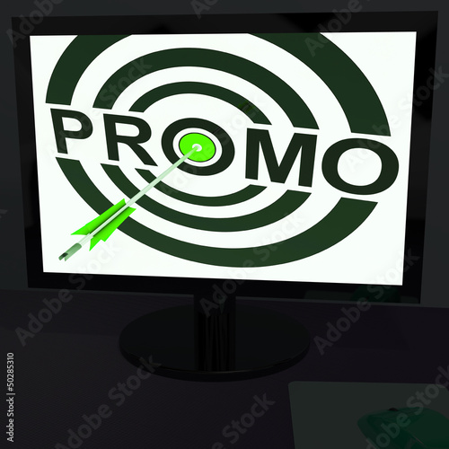 Illustration: Promo On Monitor Shows Offers Promo On Monitor Shows Offers