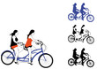 Radfahrerinnen Tandem Freizeit