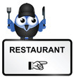 Comical restaurant sign
