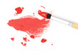 brush and paint scratch isolated on white background