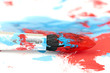 brush and paint scratch isolated on white background
