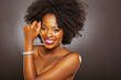 attractive african woman topless