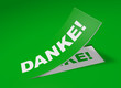 3D Etikett Grün - Danke!