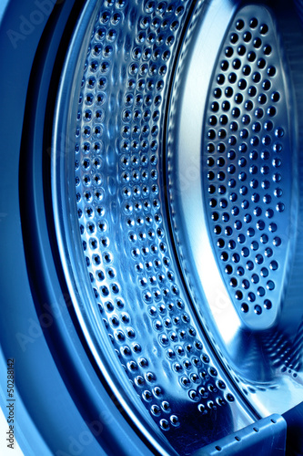 Photo: Drum washing machine. monochrome photo Drum washing machine. monochrome photo
