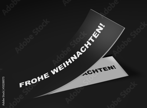 Illustration: 3D Etikett Schwarz - Frohe Weihnachten! 3D Etikett Schwarz - Frohe Weihnachten!
