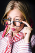 Secretive Nerd Misleading With A Wink Of Deceit