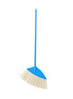 blue color broom for cleaning floor isolated