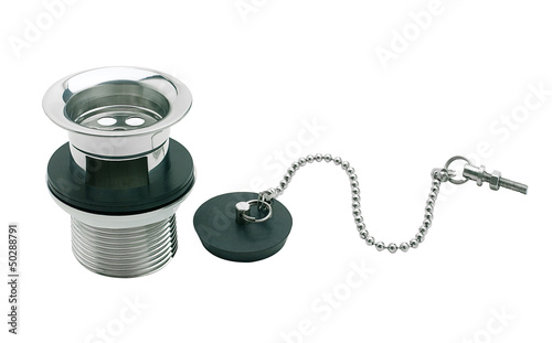 Photo: Siphon draining water cap and tube for washbasin and bathroom Siphon draining water cap and tube for washbasin and bathroom