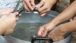 cleaning mussels