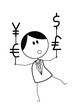 businessman scale value
