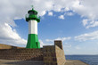 Leuchtturm, Rügen, Sassnitz Hafen, Mole, Ostsee