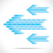 blue fish make arrow shape