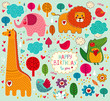 Vector Happy Birthday card