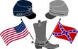 american civil war. stencil. third variant