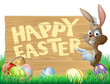 Vector: Isolated Happy Easter Bunny Isolated Happy Easter Bunny