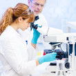 Health care professionals in lab.