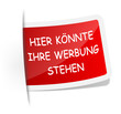 Schild rot Werbung