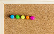 cork board with color pin