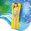 girl in pool