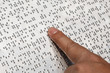 One Finger Reading Braille