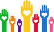 Hands with a heart in the middle of the palm