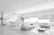 Illustration: Interior of modern white apartment 3d Interior of modern white apartment 3d