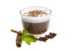 Coffee with milk and cinnamon