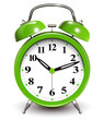 Green alarm clock