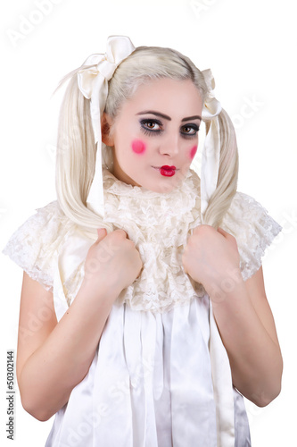 Photo: Girl with a dolly makeup Girl with a dolly makeup