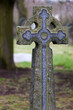 Tombstone - Victorian stone cross in a old cemetery