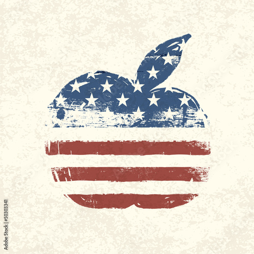 Vector: Apple shaped american flag. Vector, EPS10 Apple shaped american flag. Vector, EPS10