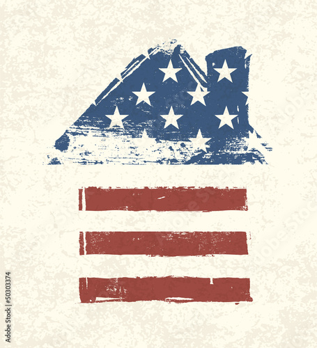 Vector: House shaped american flag. Vector, EPS10 House shaped american flag. Vector, EPS10